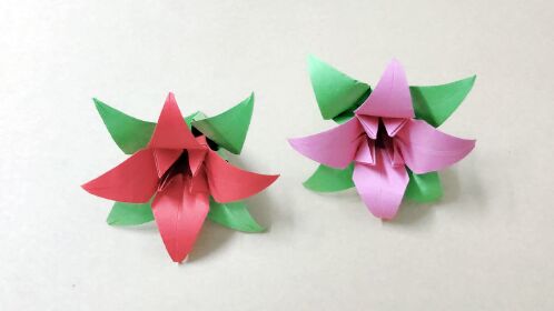 简单折纸百合花,还有朋友说学不会,手把手教学