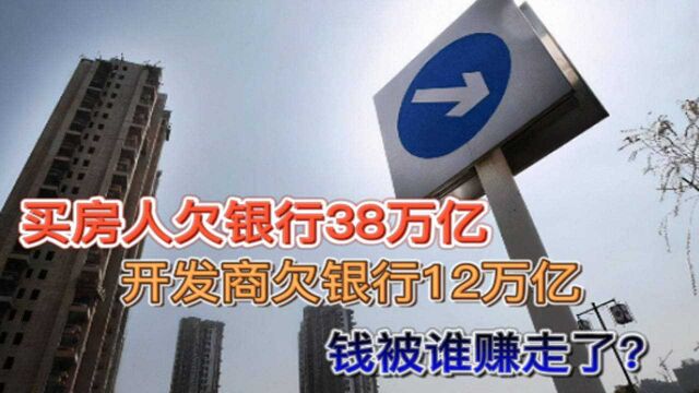 买房人欠银行38万亿,开发商欠银行12万亿,钱被谁赚走了?