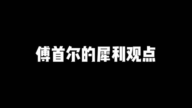 傅首尔的犀利观点