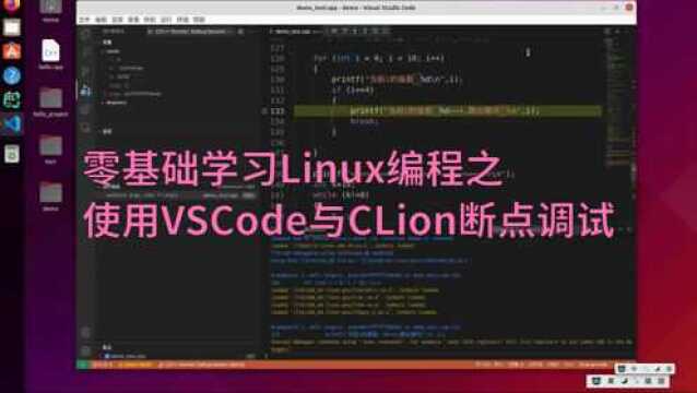 零基础学习Linux编程之使用VSCode与CLion断点调试