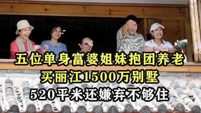 五位单身姐妹抱团养老,买丽江1500万别墅,520平米还嫌弃不够住