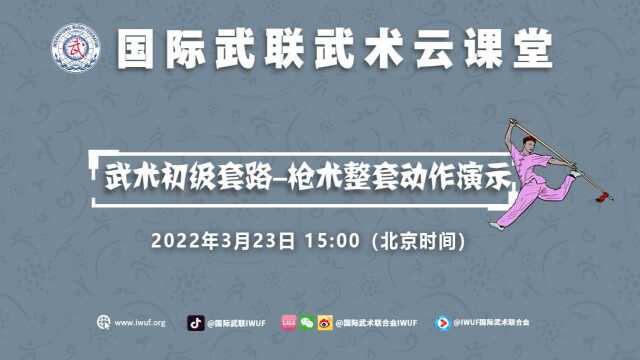 武术初级套路枪术整套动作演示