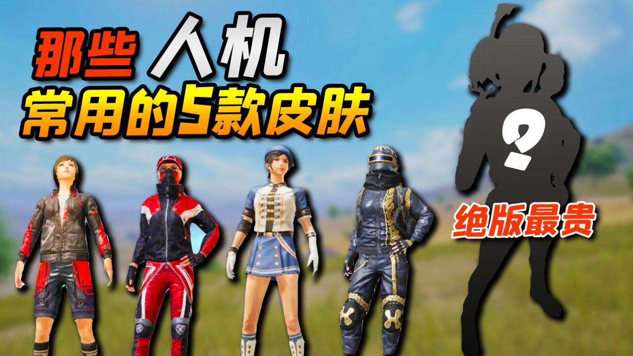 和平精英:人机常用的5款皮肤,绝版最贵的竟是他?