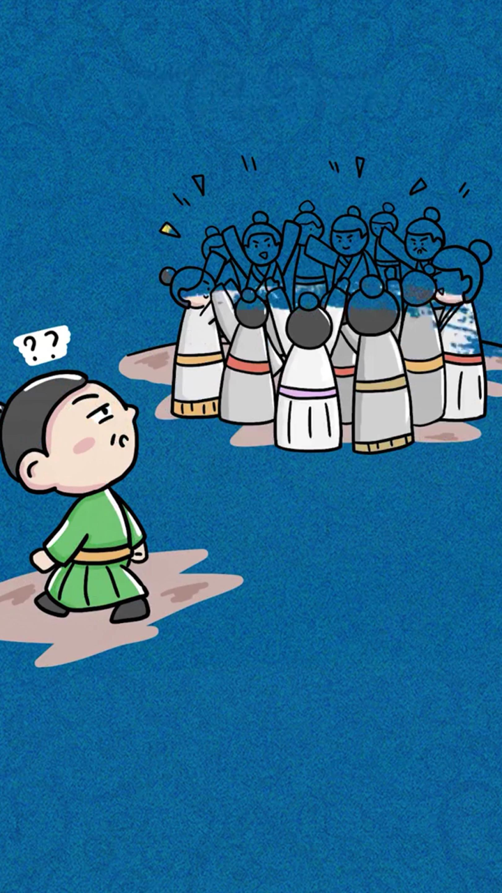 成语故事|矮子看戏比喻见识不多,只会附和别人,没有自己的主见_高清