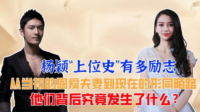 杨颖究竟做了什么?让黄晓明判若鸿沟