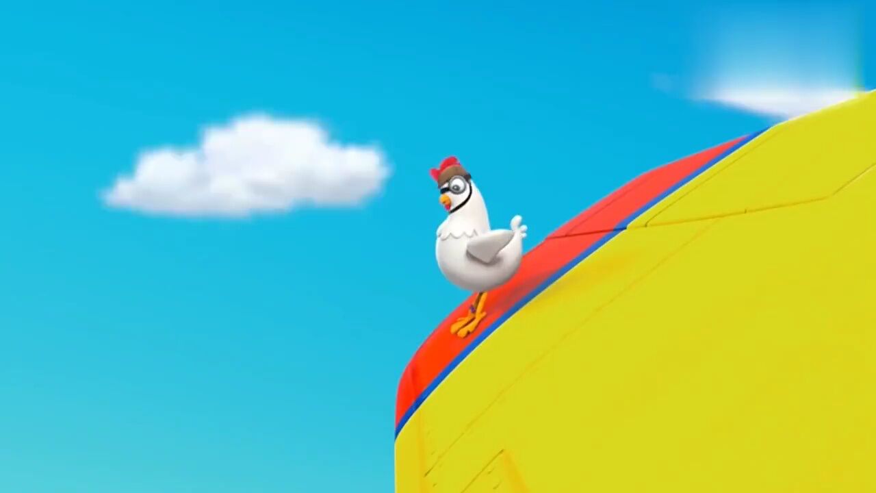 咕咕鸡竟然飞上了天,还好毛毛出手接住它了