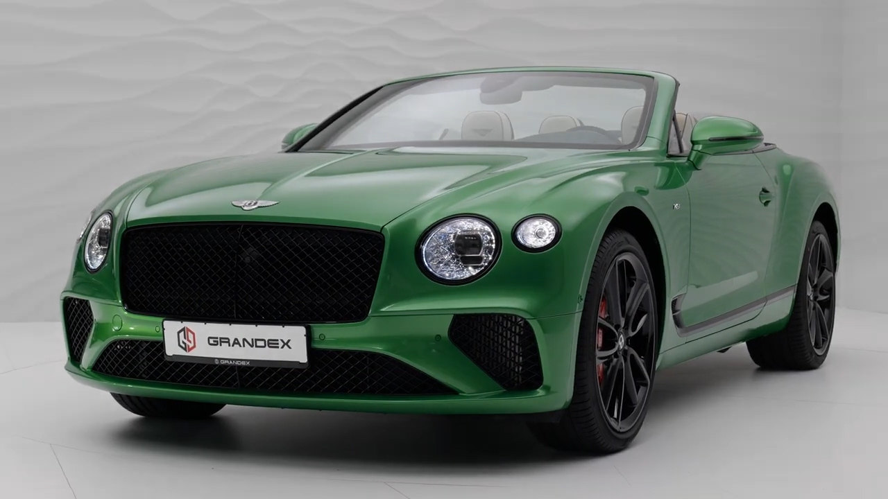 跑车鉴赏,实拍2022款宾利欧陆敞篷版,太漂亮了_腾讯视频