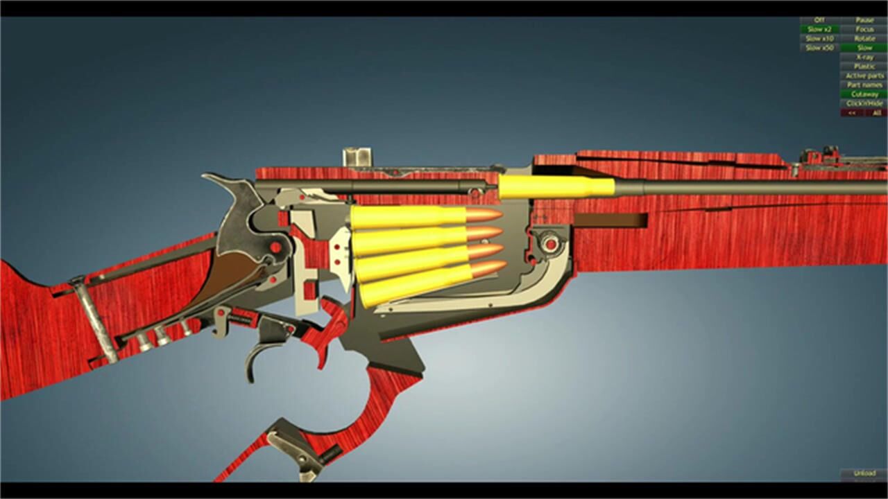 温彻斯特m1895杠杆步枪,3d动画演示它的工作原理