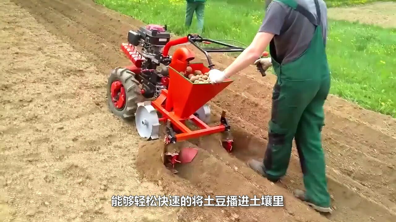 农民大叔发明"土豆"播种机,一天能播种20亩地,500元造一台
