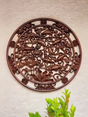 实木家具,雕花图案,中式风格#新中式 #装修设计 #新中式风格