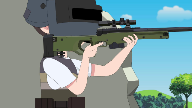 吃鸡动画:狙神对决,油桶决定胜负