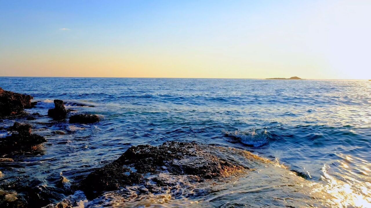 海浪浪花风景视频素材_高清
