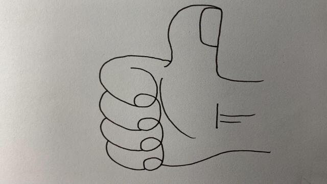 用一条线画大拇指的方法_腾讯视频