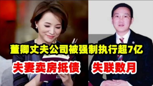 董卿丈夫公司被强制执行超7亿,卖房抵债,失联数月