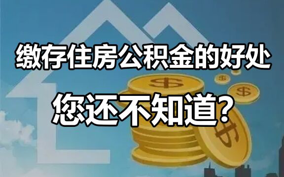 缴存住房公积金的好处您还不知道?赶紧来看看!