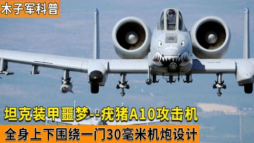 疣猪a10攻击机 服役50年不退役，搭载30毫米机炮，轻松摧毁地面装甲部队#a10疣猪攻击机 #科普 #高燃