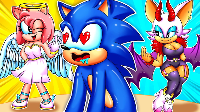 索尼克动画:艾米vs胭脂成为最好的女朋友,索尼克会选择谁呢?