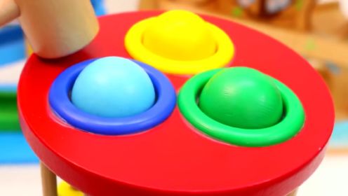 弹球玩具系列：塔彩积木塔弹珠跑道组装试玩