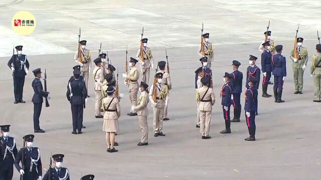 香港各纪律部队转用中式步操后首次联合汇演