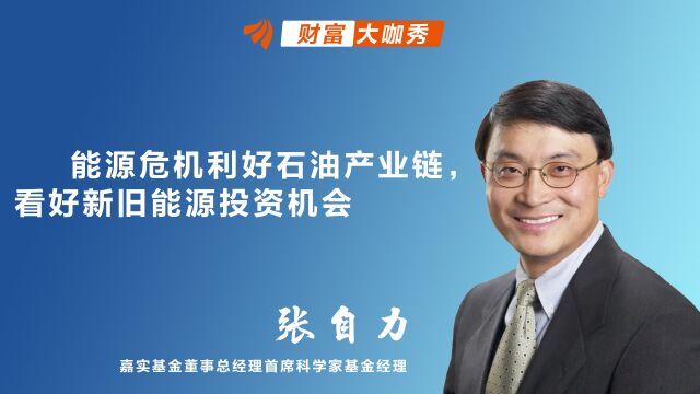 嘉实基金张自力:能源危机利好石油产业链,看好新旧能源投资机会