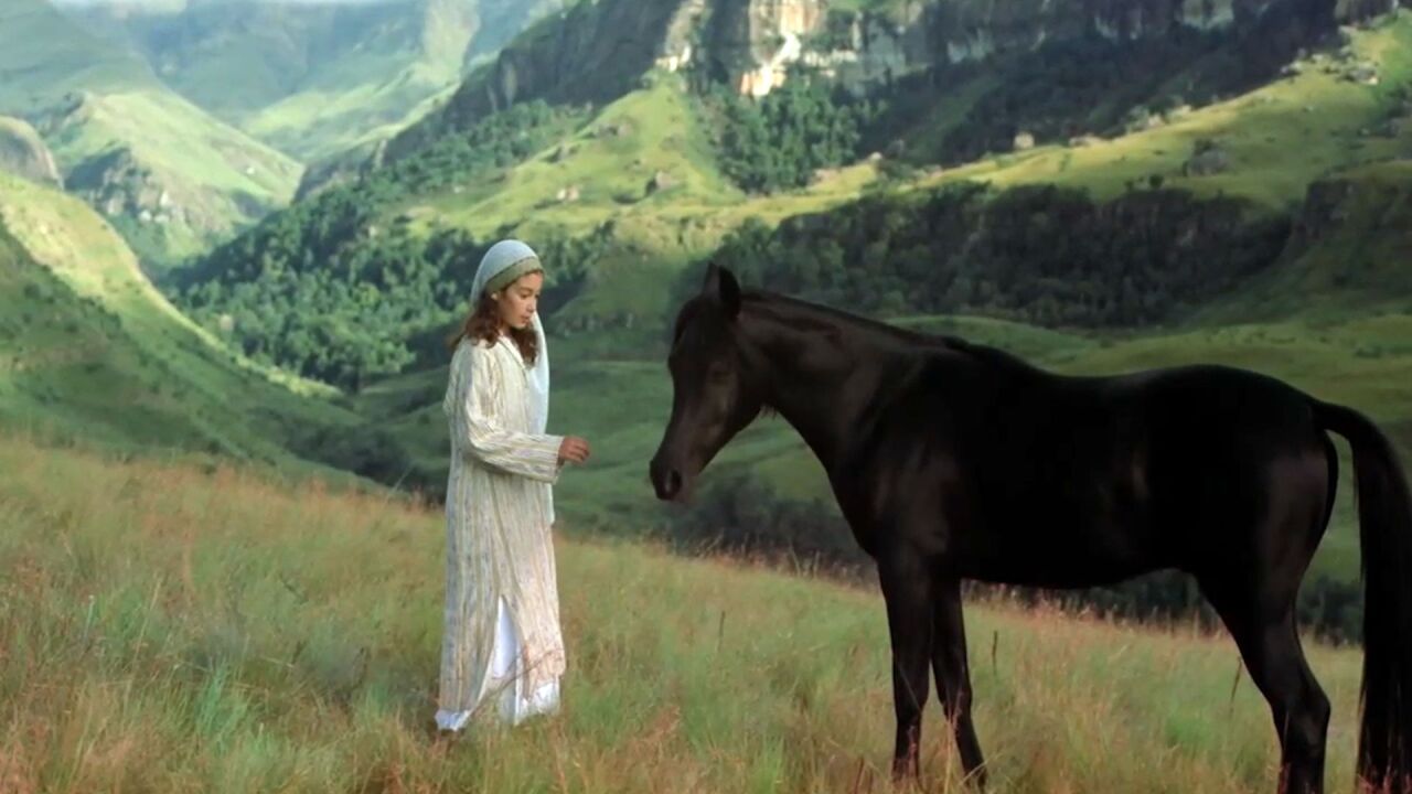 电影:迷路女孩在沙漠救下一匹野马,为报恩,小黑马把她送回了家,7分钟
