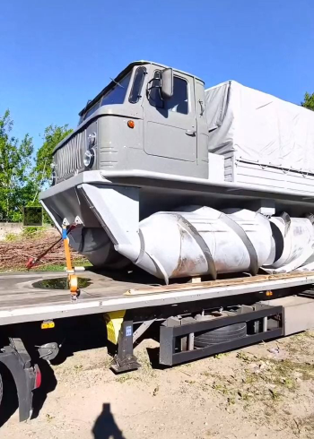 滚筒式螺旋推进全地形越野车#俄罗斯俄罗斯 #全地形车