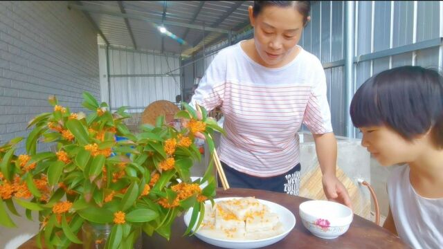 传统的桂花大米糕,纯米浆发酵无任何添加,香甜细软,营养健康