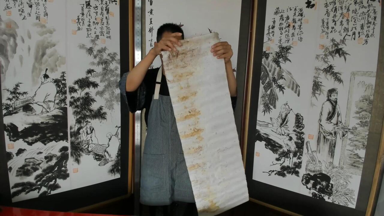 书画装裱修复每获一卷昼夜精勤遇一幅必孜孜葺缀字画装裱广慧远_高清1080P在线观看平台_腾讯视频