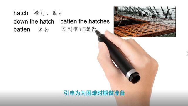 英语思维解密,为什么batten down the hatches表示准备应对困难,轻松学英语