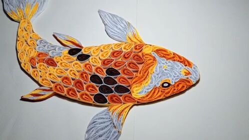 衍纸画鱼制作过程图片