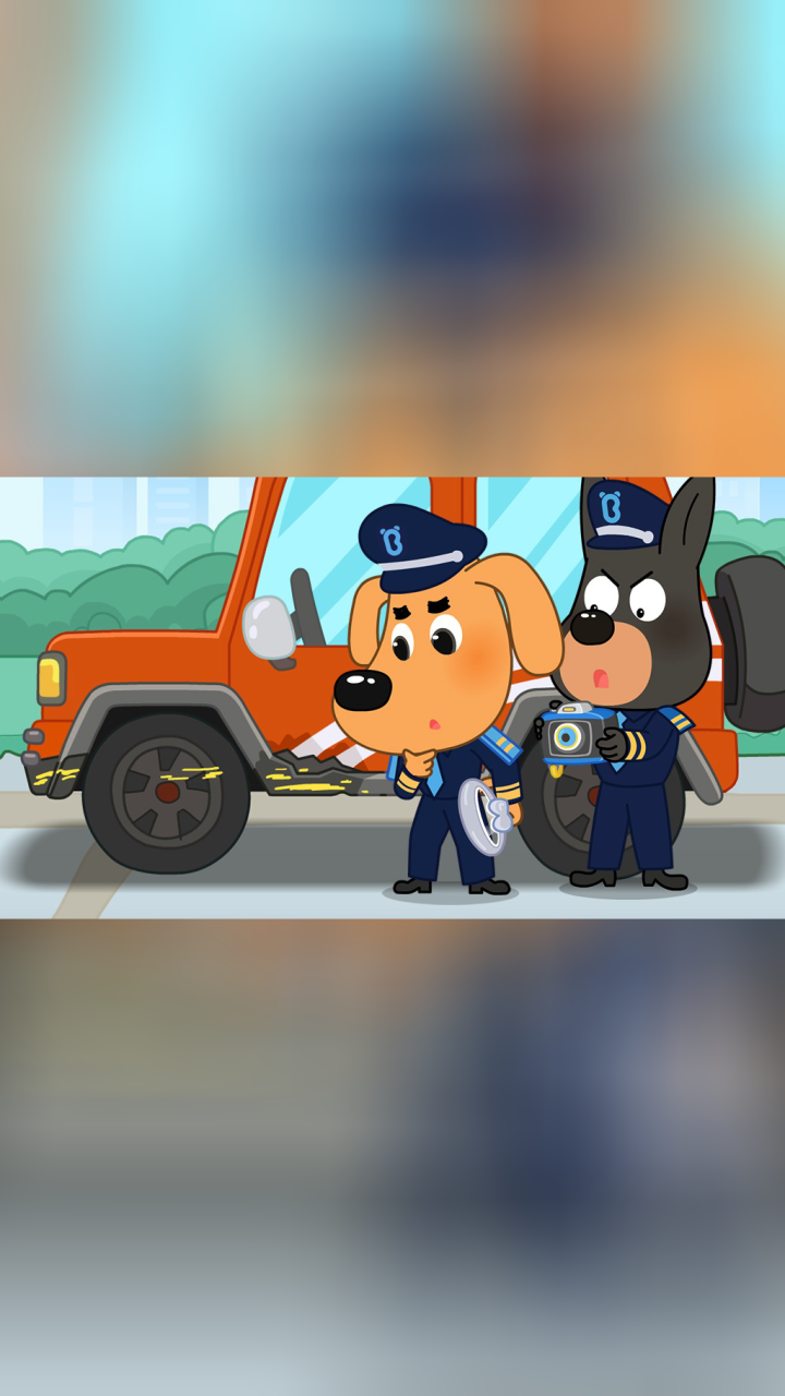 啦咘啦哆警长故事-闯祸的司机到底是谁?多辆汽车被刮肇事者竟然是他!