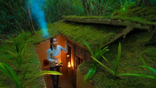 野外生存强者:荒野建造庇护所,太有才了