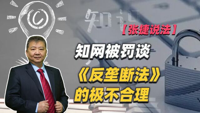 【张捷说法】知网被罚谈反垄断法的极不合理