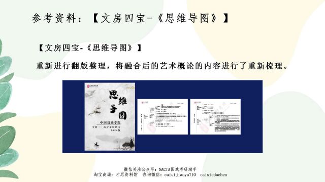 2024年中国戏曲学院专业一全面解析参考资料:【文房四宝《思维导图》】