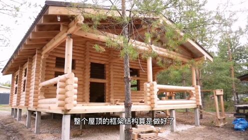 荒野生存挑战:战斗民族打造传统建筑木刻楞,以木为房,网友:咱大东北也有_高清1080P在线观看平台_腾讯视频