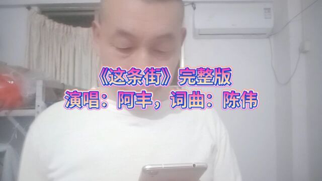 《这条街》完整版,演唱:阿丰,词曲:陈伟