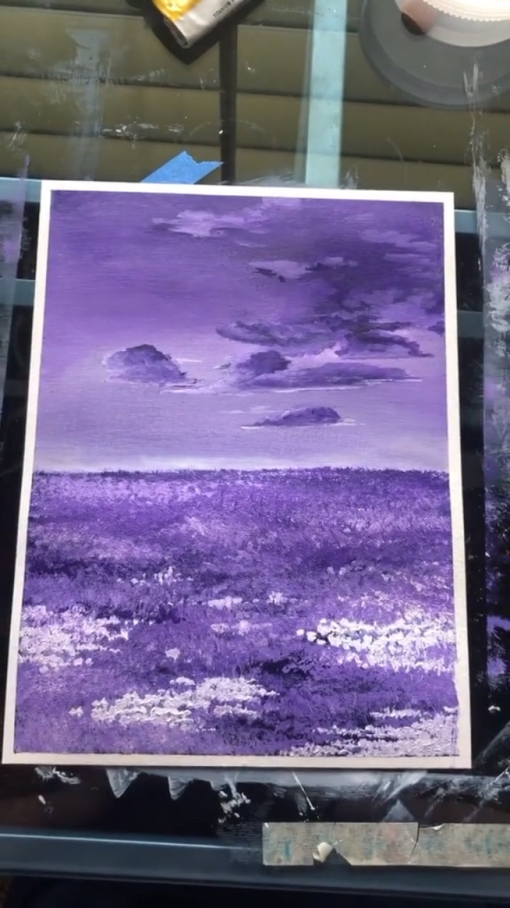 一幅紫色的画,灵感来自我的一位粉丝  谢谢你所有的爱!
