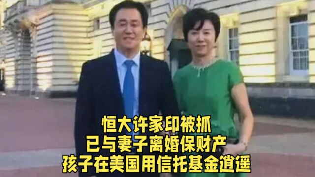 恒大许家印被抓,已与妻子离婚保财产,孩子在美国用信托基金逍遥.