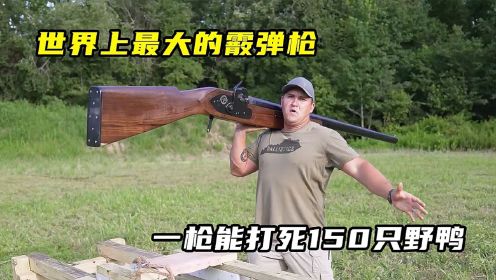 世界上最大的霰弹枪，一枪能打死150只野鸭
