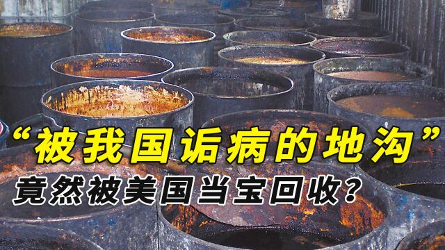 被我国诟病的地沟油,竟然被美国当宝回收?他们为啥这样做?