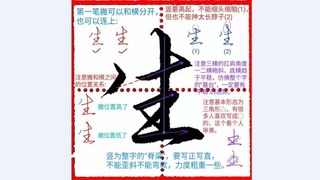 《千字文行书学习》第0042字 ⷠ生