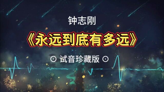 钟志刚《永远到底有多远》试音神曲完整版/无损HiFi/全景环绕立体声/期待烧友品鉴点评