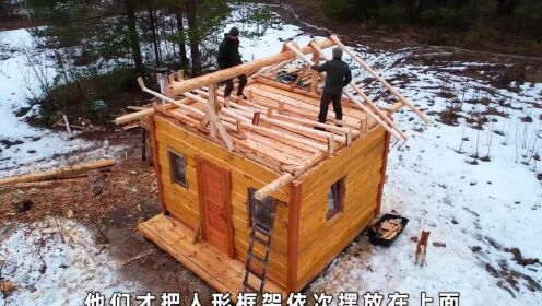 一口气看完杰姆在荒原搭建雪地木屋