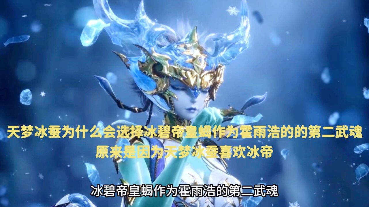 斗罗大陆:天梦冰蚕为什么会选择冰碧帝皇蝎作为霍雨浩的第二武魂,原来是因为天梦冰蚕喜欢冰帝_高清1080P在线观看平台_腾讯视频