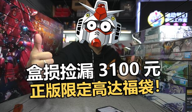 狂薅捡漏3100元!盒损限定高达福袋开箱【电动爷们】