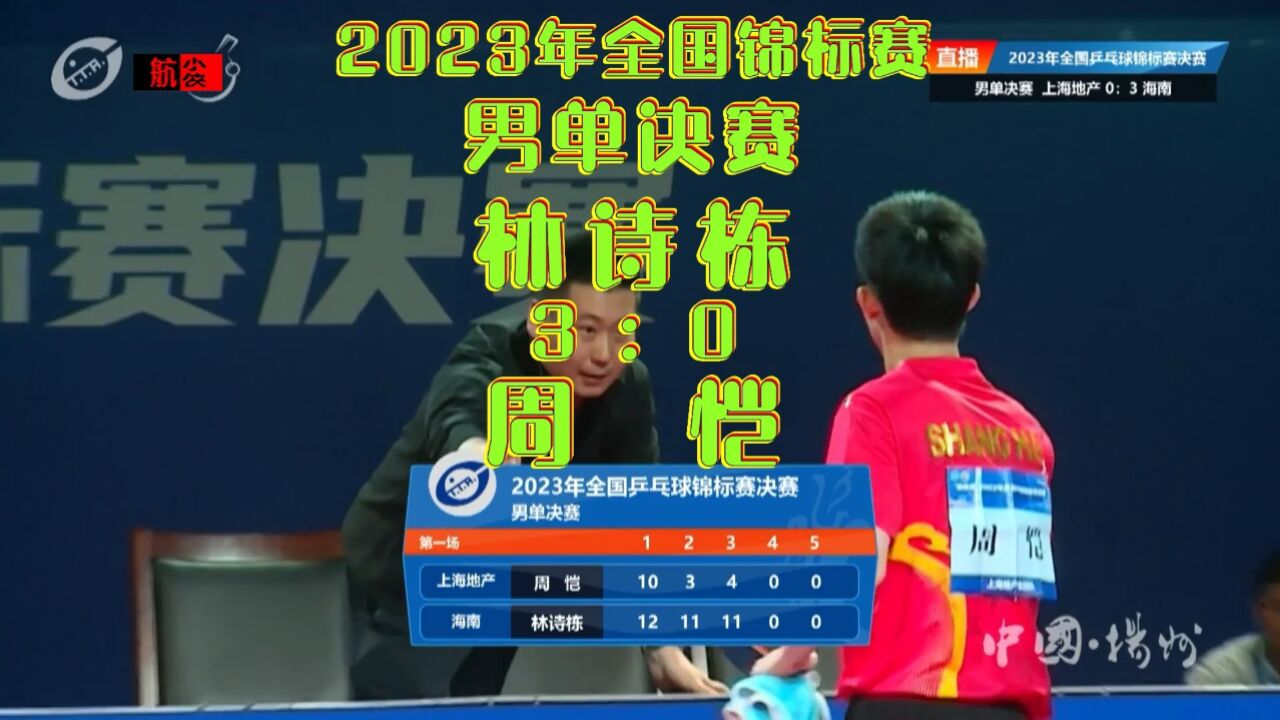 2023年全国锦标赛_男单决赛：林诗栋3-0周恺_高清