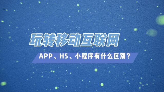 软件开发里的那些事之APP、H5、小程序有什么区别