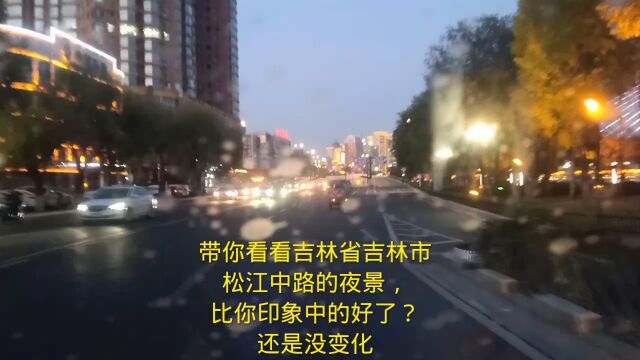 带你看看吉林省吉林市松江中路的夜景,比你印象中的好吗?