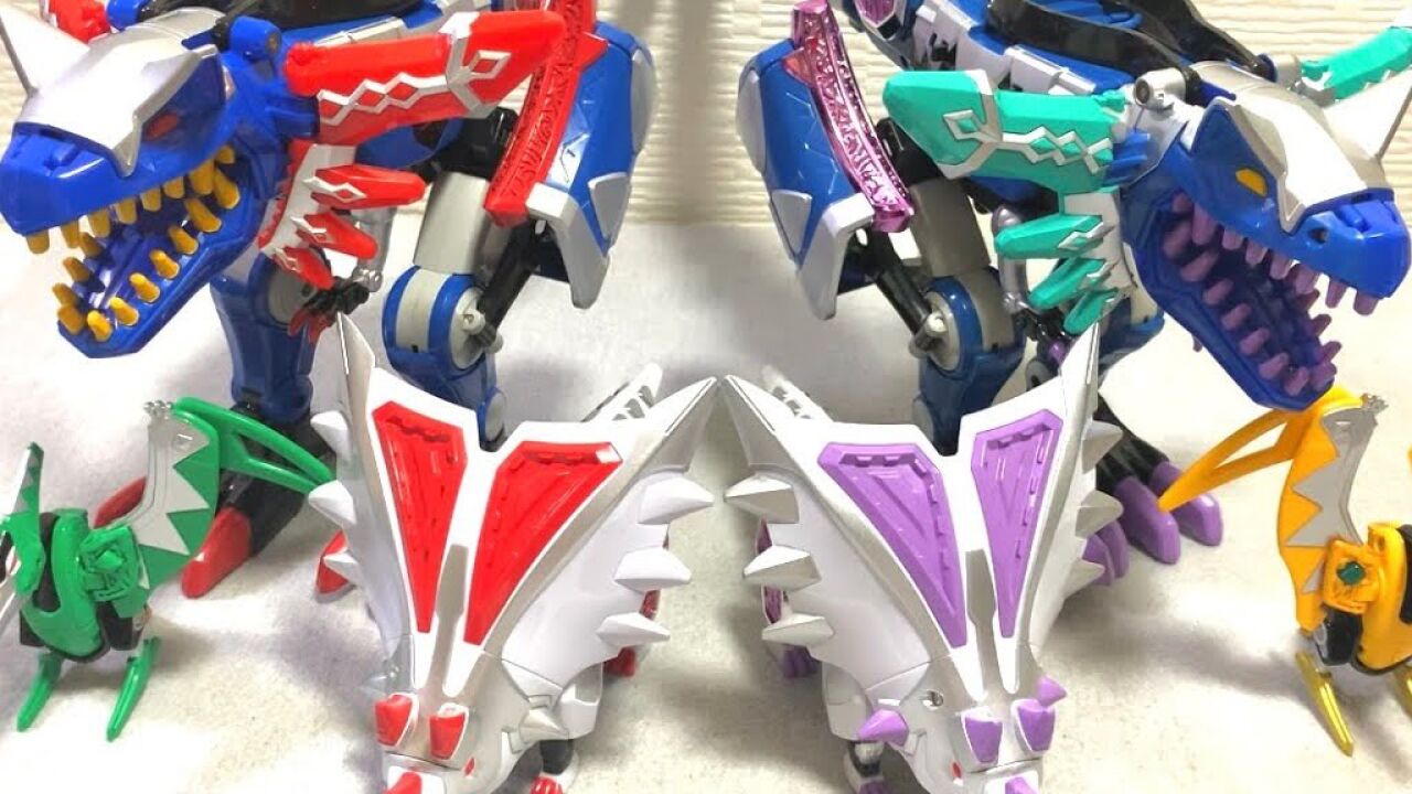 爆龙战队 dx 双邪龙合体 异色对比