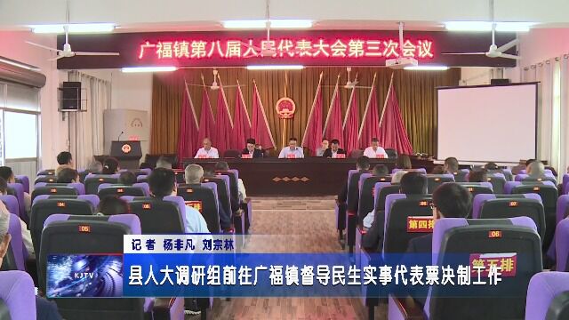 县人大调研组前往广福镇督导民生实事代表票决制工作